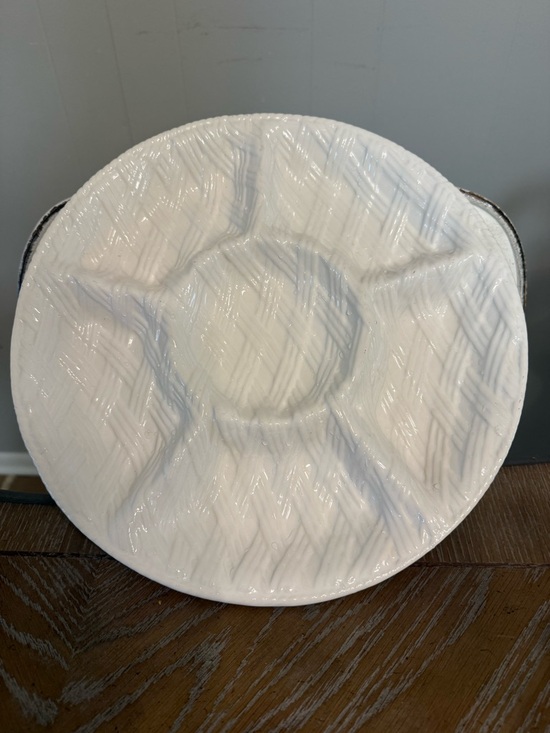 Loucarte Portgual Other - Loucarte White Textured 6 Part Sectioned Serving Platter
